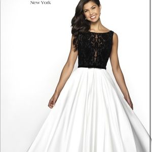 Black and white ball gown, size 12.
